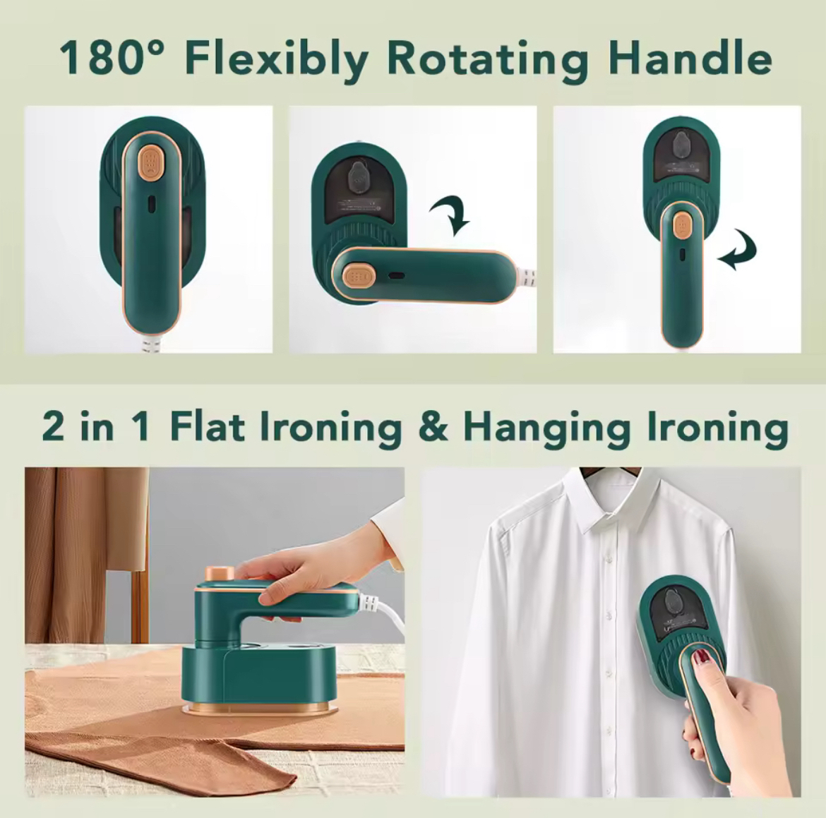 Mini roterande ångstrykjärn - Gör din resa enklare